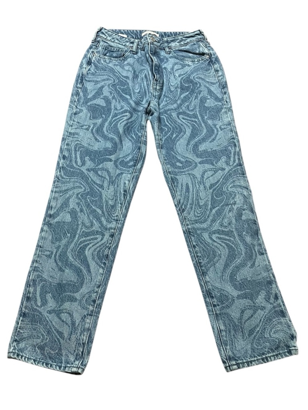 Pacsun Eco Swirl Print Mom Jeans Size 26  Funky Skater Y2K Hippie Boho Straight
